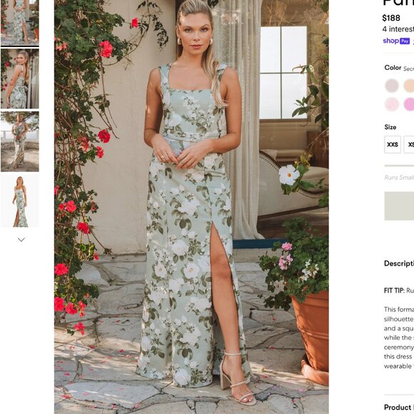 Show Me Your MuMu Dresses & Skirts - Show Me Your MuMu Paris Gown Secret Garden Size Small